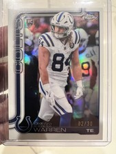 2025 Topps Chrome Tyler Warren RC White Refractor #2/30 Color Match 
