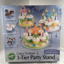 3 sets Wilton CAKES 3 TIER PARTY CAKE STAND 307-859 Original Packaging NEW