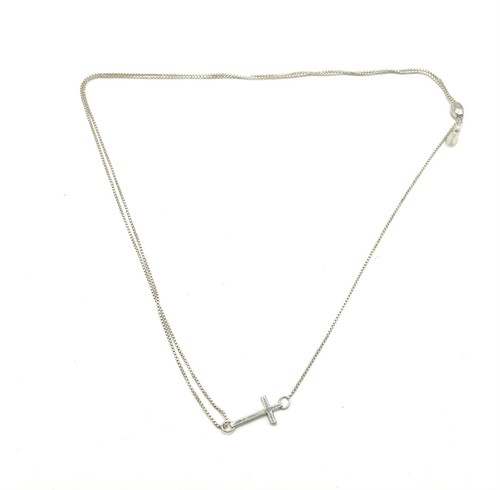 Alex And Ani Cross Pull Chain Necklace Sterling Silver