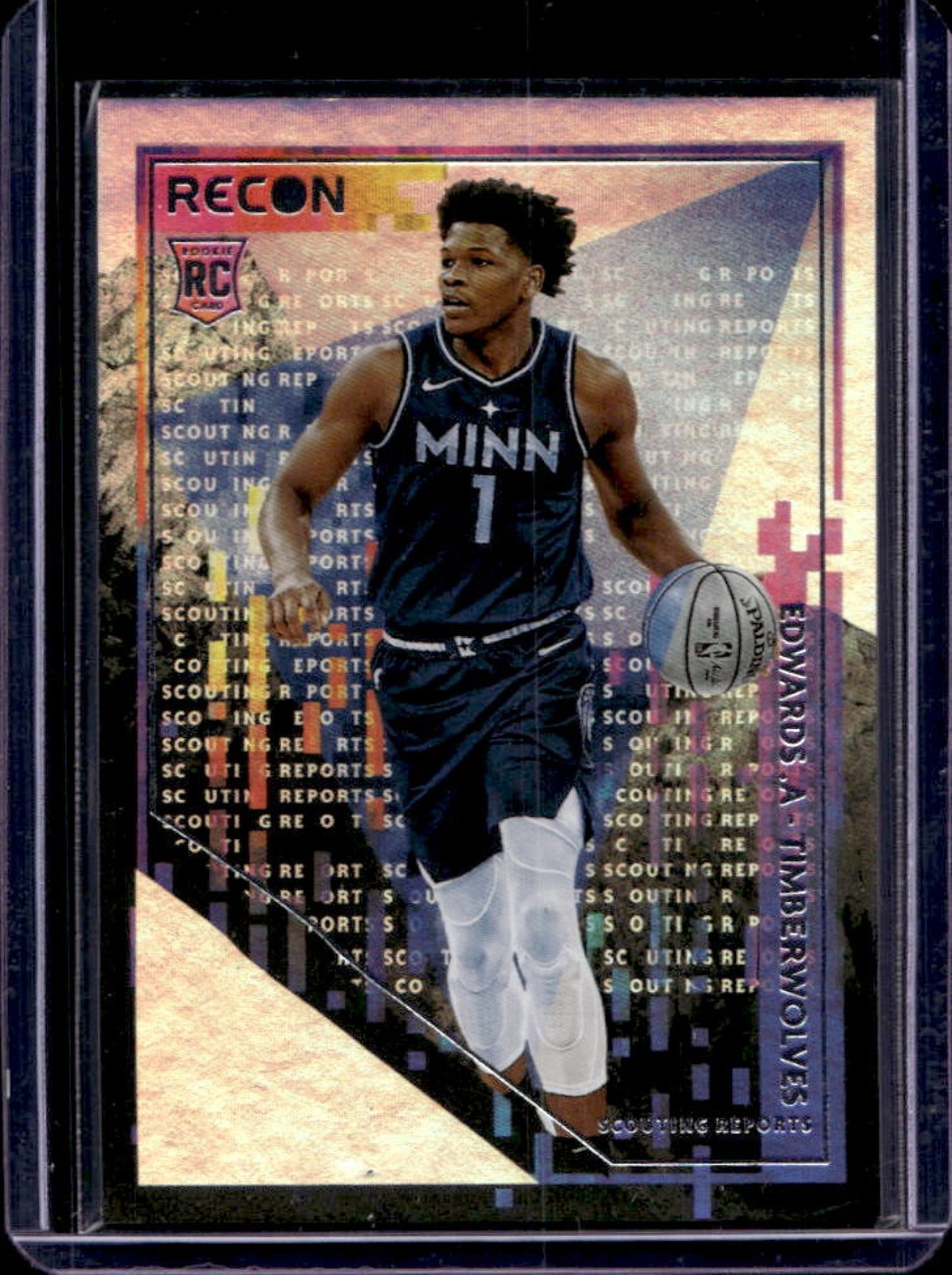 2020-21 Panini Recon Anthony Edwards Scouting Reports RC #3 Timberwolves