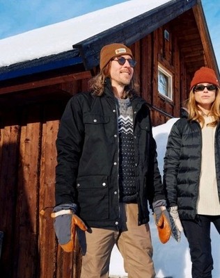 Fjallraven Greenland Men's Winter Jacket, Black, Hoodie, Small $325 Retail