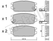 Plaquette de frein Mitsubishi SPACE WAGON