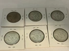 Lot Of 6 - 1964 Kennedy Half Dollars - 90% Silver Purity - Silver Value $169