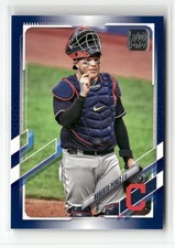 2021 TOPPS #34 ROBERTO PEREZ ROYAL BLUE CLEVELAND INDIANS