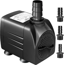GROWNEER 550GPH Submersible Pump 30W Ultra Quiet Fountain 550 GPH, Black 