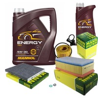 Inspektionspaket 6L Mannol Energy 5W-30 FüR Toyota Avensis Station Wagon 2.2