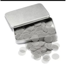 200 Pipe Screens Stainless Steel Metal Tobacco Smoking Pipe Filters 3/4 In  Box