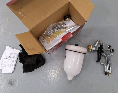 #ad Husky Gravity Feed HVLP Spray Gun 762 051 H4840GHVSG USED ONCE $29.99