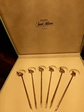 Vintage Ercuis Saint Hilaire Silver Plt Paris RARE Elephant Horsd'Oeuvres Picks!