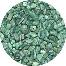 Amazonite Pre Drilled Natural Crystals Crushed 25 Inch Strand,