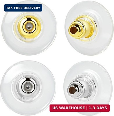 Earring Backs for Droopy Ears, AKRUWERLY 12PCS Big Plastic Locking Earring Backs