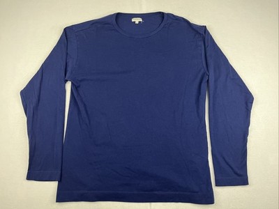 Knickerbocker NYC Long Sleeve T-Shirt Navy Basic Cotton Essential Mens L