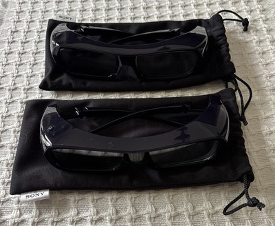 Pair of Sony Bravia 3D Glasses  TDG-BR250 Regular Size Black 