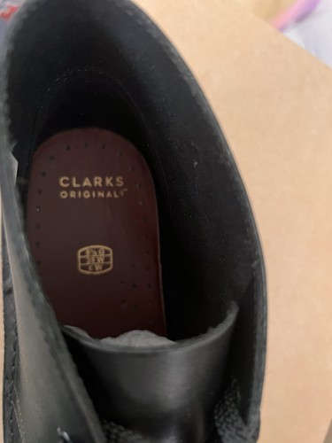 Neu Clarks Originals ältere Jungen schwarze Leder Desert Boots UK Größe 5,5 G EU 39 - Bild 9 von 9