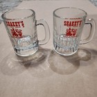 Lot Of 2 Vintage 1970 Shakey’s Pizza Parlor Restaurant Shot Glass Mugs 3.125" — photo 1