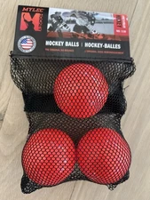 Mylec Official Street Hockey Ball - Red  (NEW) 3 Pack no bounce No 118