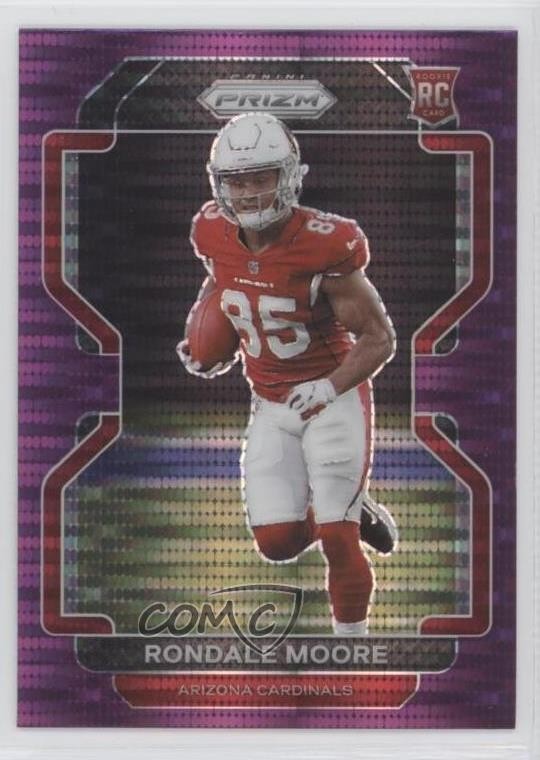 2021 Panini Prizm Rookie Purple Pulsar Prizm Rondale Moore #347 Rookie RC 10up