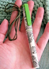 NEW $100 BILL DESIGN BALL POINT INK PEN ON CORD LANYARD--Great Gift!
