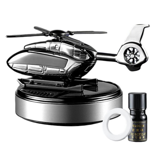 Solar Car Air Freshener Solar Energy Rotating Helicopter Aroma Diffuser for Car - Picture 10 of 11