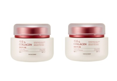 THE FACE SHOP Pomegranate & Collagen Volume Lifting Cream 100ml+100ml - Firming
