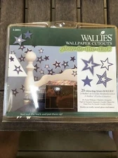 Wallies Wallpaper Cutouts- Glowing Stars #12801 set of 25 Brand New 