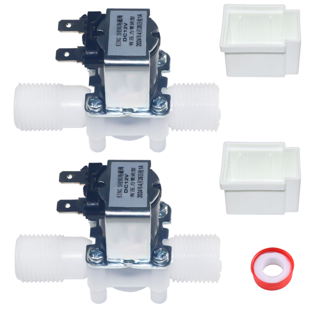DC 12V Electric Solenoid Valve For Water Purifiers - Normally Closed, 1/4" Tube Fitting, Quick Connect