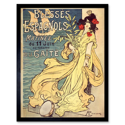 Laurens Blesses Espagnoles Injured Spanish Play Advert Wall Art Print Framed