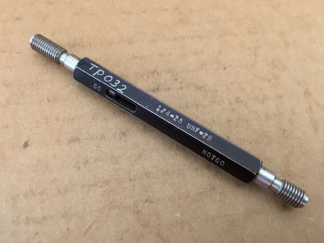 1 4 28 UNF 2B THREAD PLUG GAGE 250 GO NO GO P D S 2268 2311 TOOLS EBay