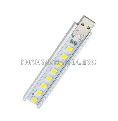 Lámpara USB blanca de alimentación móvil 5V resaltada 8 cuentas SMD LG 5152 LED cálida - Imagen 4 de 4