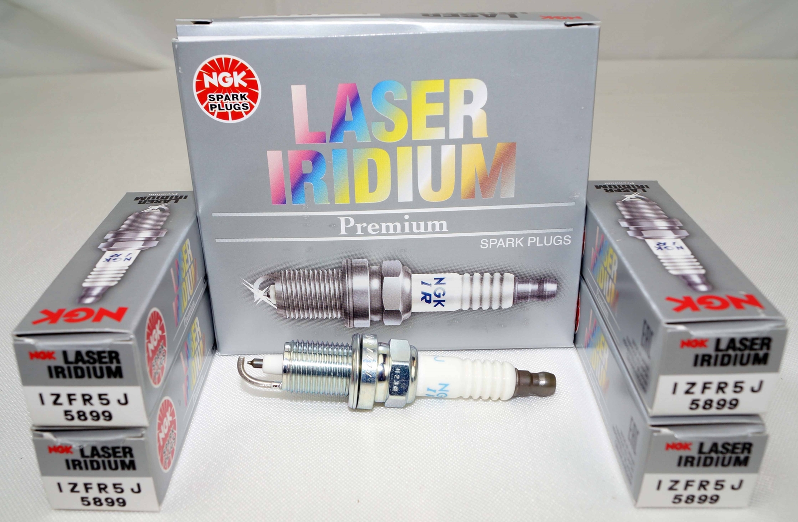 Set of 4 Genuine NGK 5899 Laser Iridium Spark Plug IZFR5J