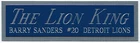 BARRY SANDERS LIONS NAMEPLATE AUTOGRAPHED Signed HELMET-JERSEY-FOOTBALL-PHOTO x