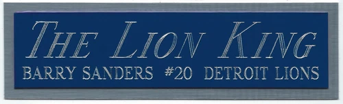 BARRY SANDERS LIONS NAMEPLATE AUTOGRAPHED Signed HELMET-JERSEY-FOOTBALL-PHOTO x