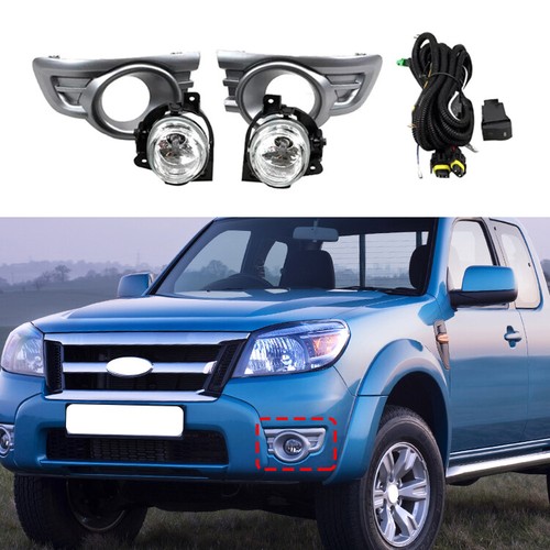 Set Front Bumper Fog Lamp Lights W/ Cover For Ford Ranger / Everest 2009-2012 - Picture 6 of 6