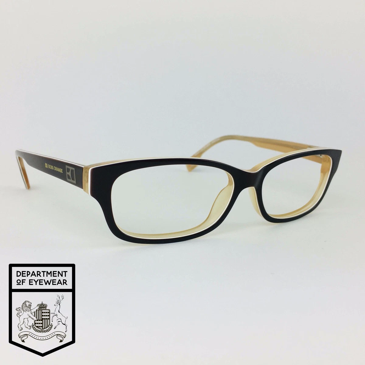 BOSS ORANGE eyeglasses BROWN RECTANGLE glasses frame MOD BO 0009