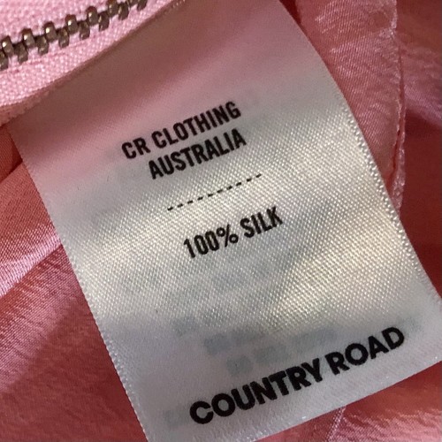 Witchery Pink Silk Zip Detail Tank Singlet Blouse Top Size L - Picture 5 of 7