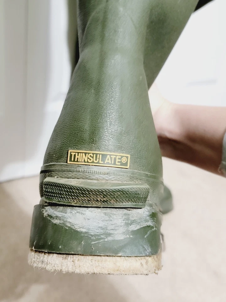 Orvis Mens Waders Size XL Green Neoprene Nylon PVC Chest Height Boots Thinsulate - Image 4 of 4