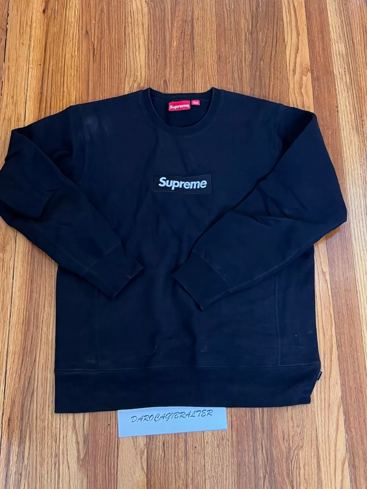 Supreme Box logo crewneck noir grand bogo d'occasion FW15