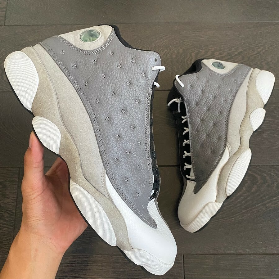 jordan 13 grey white