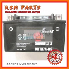 Asaki Cbtx7A-Bs Eq Ytx7A-Bs Battery Kawasaki Klx D Traker 125 10/14 Without Kit A