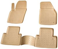 3D Gummi Fussmatten Passend FüR Volvo C30 | Bj 2006 - 2013 | Beige Passgenau
