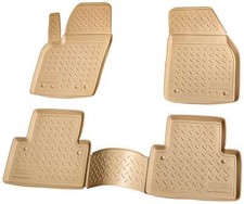 3D Gummi Fussmatten passend für VOLVO C30 | BJ 2006 - 2013 | beige passgenau
