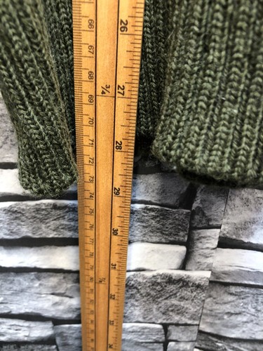 MOD The Woolly Pully Amy Green Wool Sweater Made In England Men's U.K. 42 195 - Picture 5 of 11