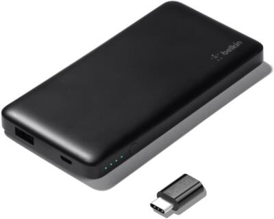Belkin Powerbank Power 5K Akkupack mit Micro-USB/USB-C Adapter schwarz