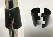  Chrome Wire Shelving Shelf Locking Pole Clips Plastic Black Post Tube Clip 25mm