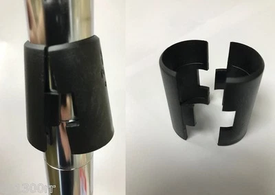 YORKSHIRE DISPLAYS LIMITED Chrome Wire Shelving Shelf Locking Pole Clips Plastic Black Post Tube Clip 25mm