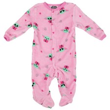 Star Wars The Mandalorian Chibi Grogu Infant Footie Pajamas Pink