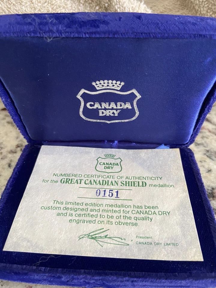 Canada Dry Rare Johnson Matthey Fine Silver Promotional Medallion Canadian 1970 - Image 3 of 4