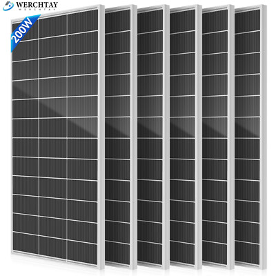 200W 400W 800W Solar Panel Mono 12V Battery Charge RV PV Home Off-Grid Battery