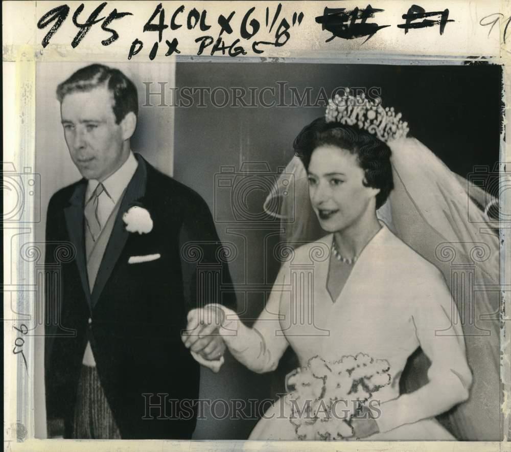 1960 Press Photo Antony Armstrong-Jones bride Princess Margaret