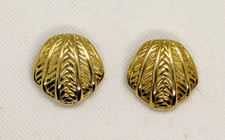 Vintage Bluette Made in France Shoe Clips Gold Tone Signed Collar Clips